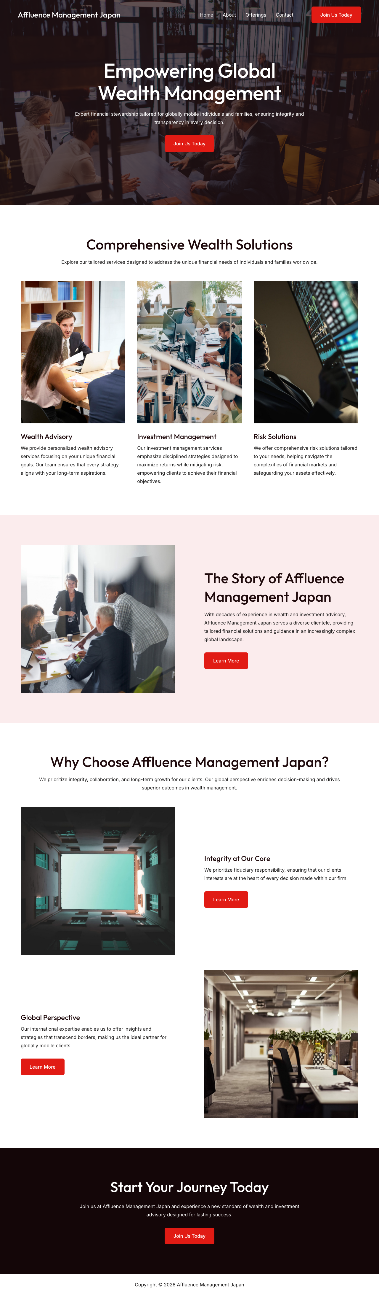 Screenshot of affluence-management-japan.com