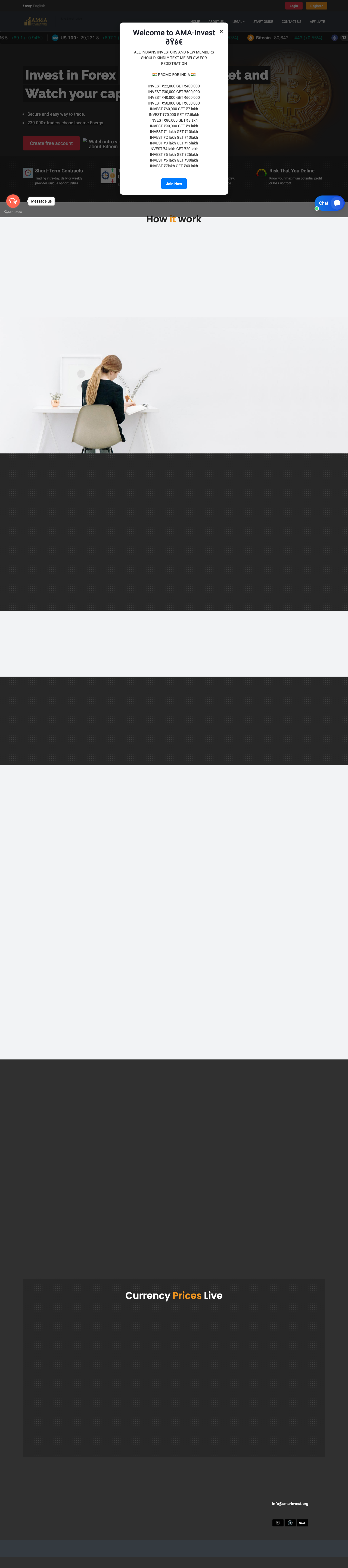 Screenshot of ama-invest.org