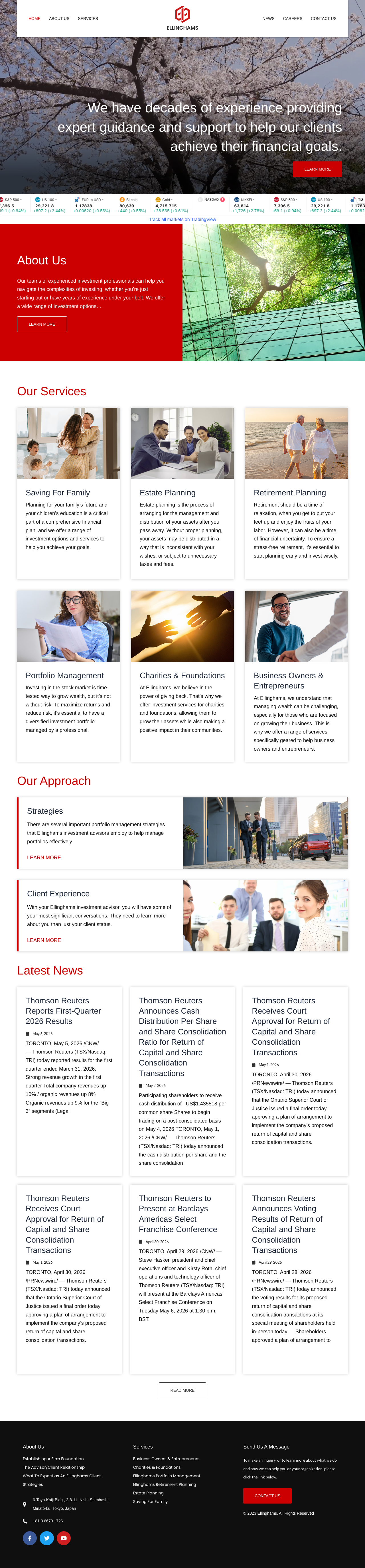 Screenshot of ellinghams.com