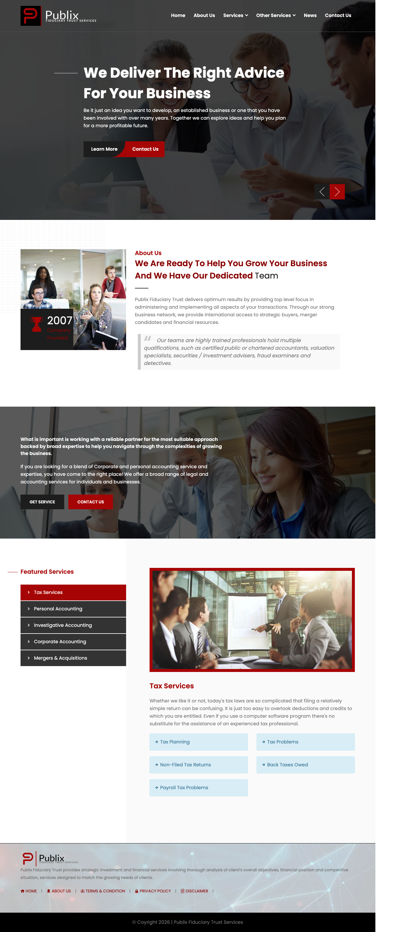 Domain screenshot