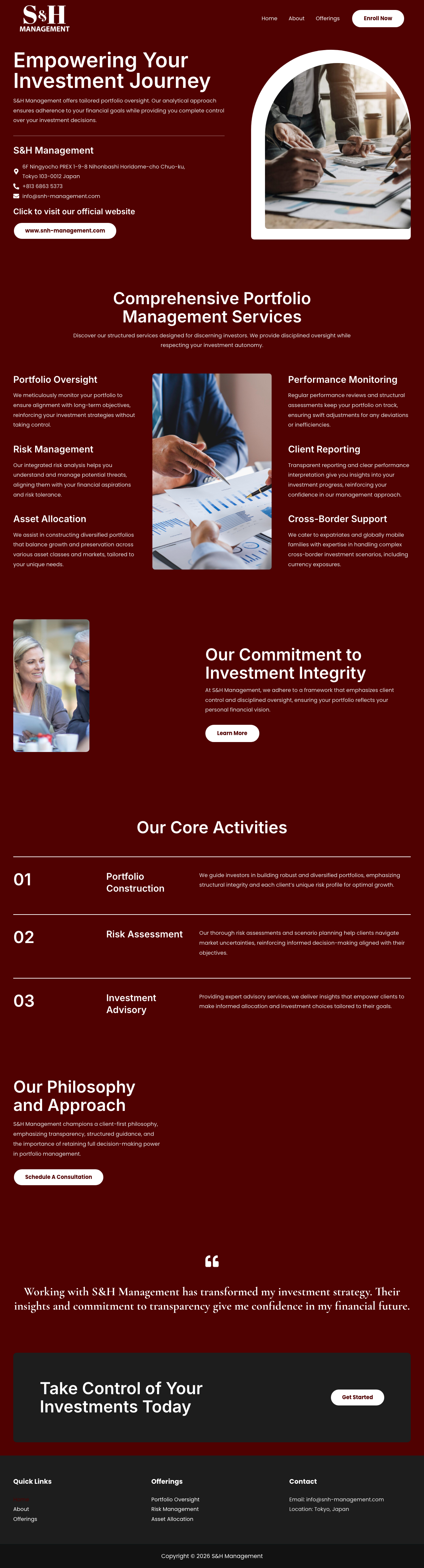 Screenshot of sandh-management.com