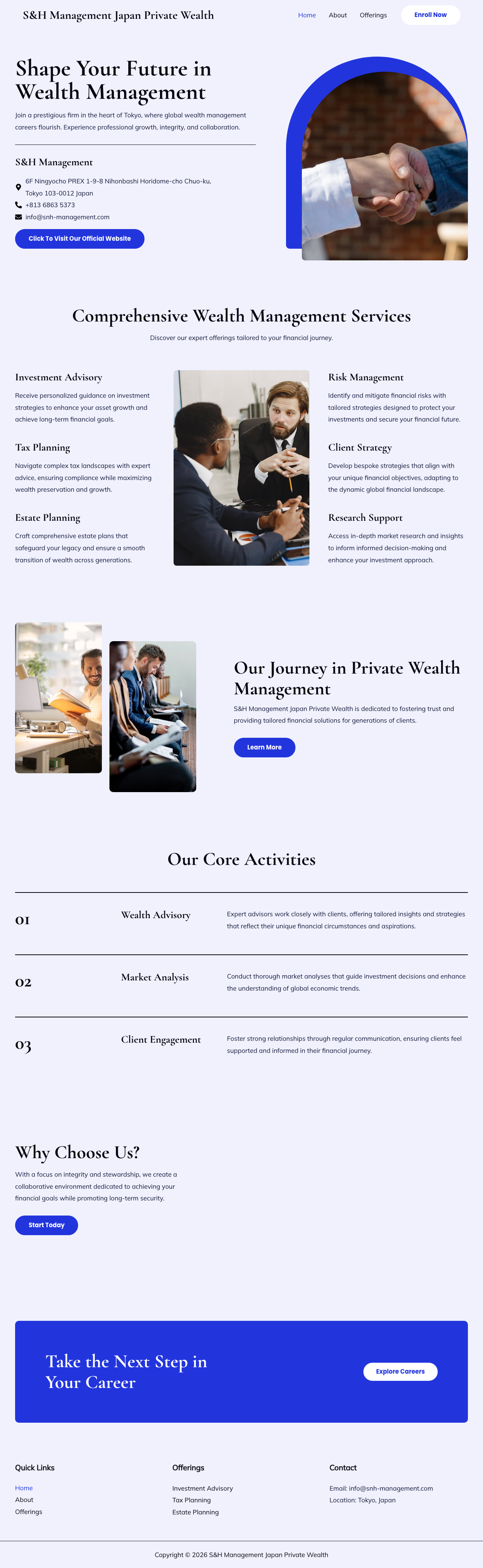 Screenshot of snh-management-japan-private-wealth.com