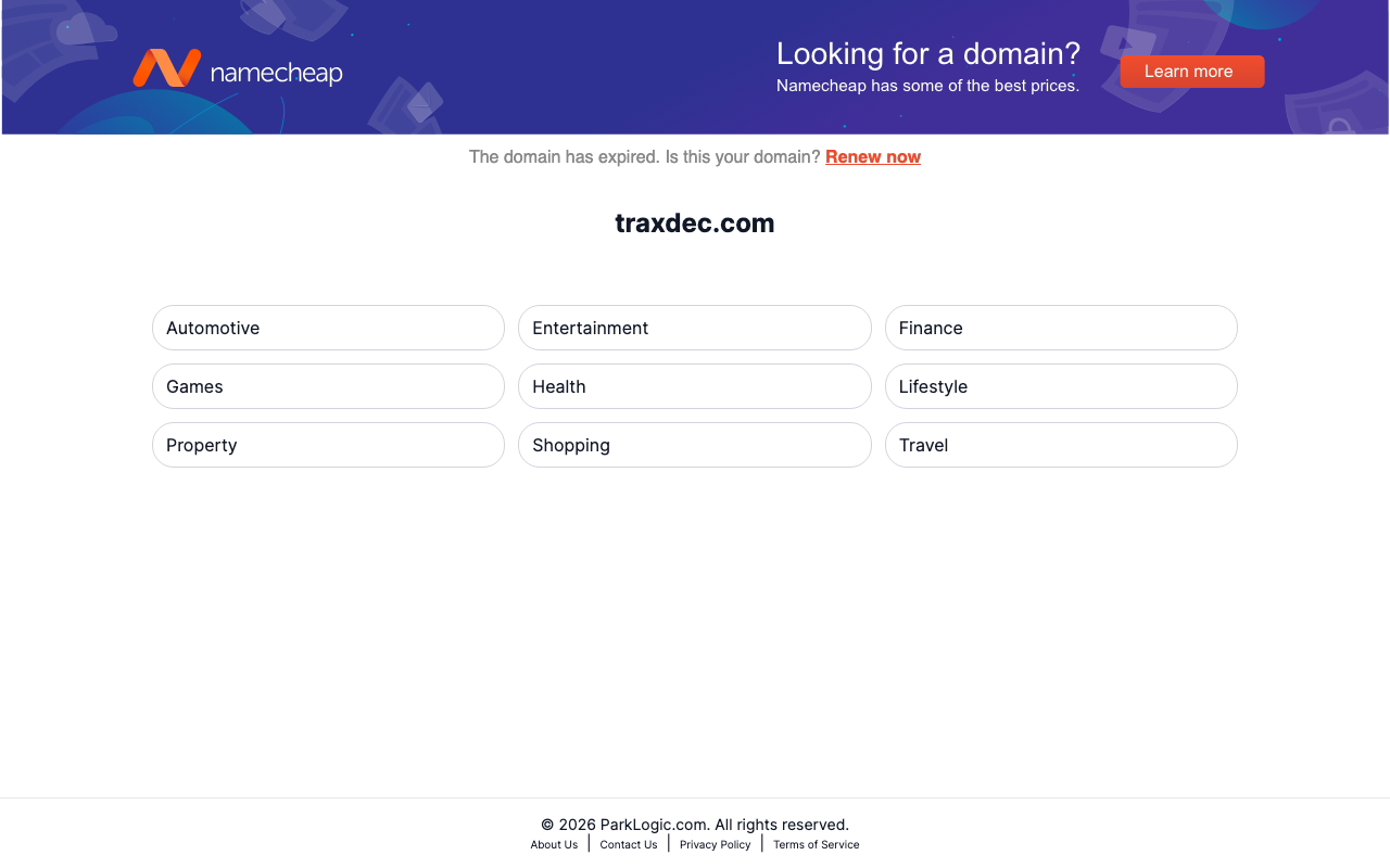 Domain screenshot