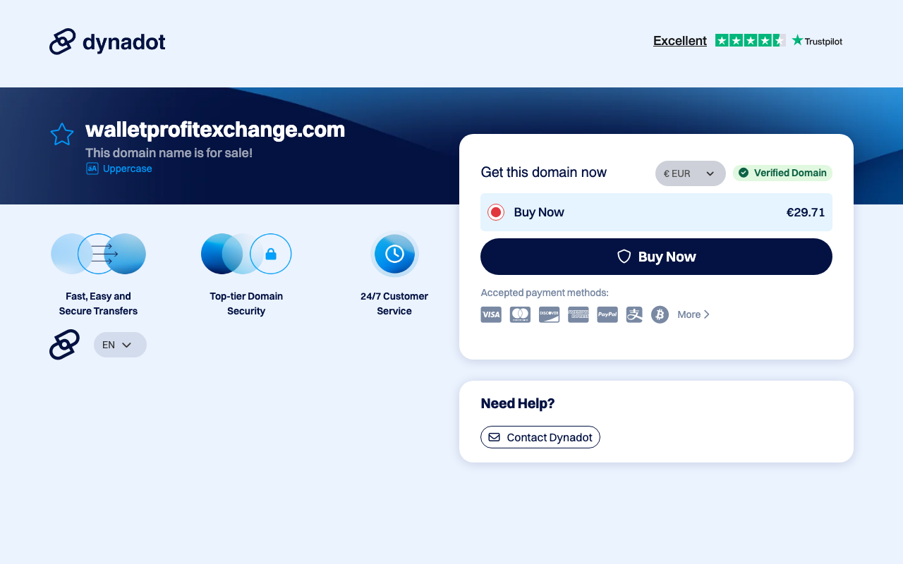 Screenshot of walletprofitexchange.com
